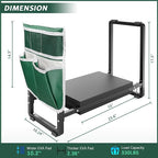 FLINTER Garden Kneeler and Seat, 10.2" Wider Heavy Duty Thick Gardening Bench - Image 2