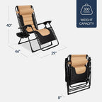 Best Choice Products Oversized Padded Zero Gravity Chair, Folding Outdoor Patio - Image 2