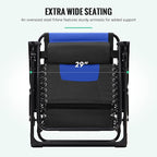 JEAREY Oversized Padded Zero Gravity Chairs, Folding Lounge Chair Outdoor Patio - Image 4