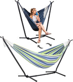 SUNCREAT 2-in-1 Convertible Backyard Fabric Hammock by SUNCREAT
