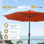 MEWAY 9ft Patio Umbrella Outdoor Table Umbrellas - Image 6