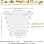Sunnydaze 20-Inch Franklin Large Plant Pot - Image 5