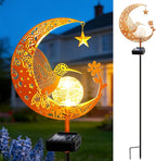 ZNYCYE Solar Lights Outdoor Decorative Moon Hummingbird Solar Stake Lights by ZNYCYE