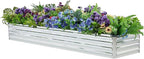 2 Pack 8x2x1FT Galvanized Raised Garden Bed Kit, Outdoor Metal Planter Box - Image 5
