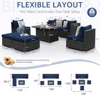 NICESOUL 7 Piece Outdoor Sectional Sofa Set - Image 4