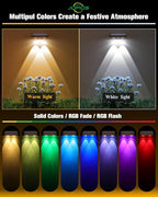 Solar Fence Lights 12 Pack Brown, 50 Lumens Outdoor Fence Lights Solar Powered - Image 4