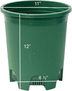 5 Gallon 6-Pack Green Large Plant Pots Nursery Tree Pot Plastic Planters - Image 2