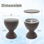 SHAREWIN Patio Cool Bar Table, Height-Adjustable Outdoor Bar Tables 8 Gallon - Image 7