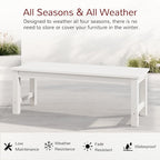 Stoog Outdoor Bench Set of 2, 2-Person Backless Outdoor Benches Weatherproof - Image 4