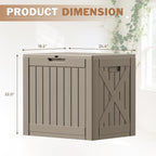 Patiowell 43 Gallon Resin Deck Box, Outdoor Storage Box - Image 4