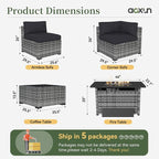 Aoxun 15 Piece Patio Furniture Set - Image 7