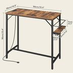 Bar Table, 35.4-Inch Counter Height Pub Table - Image 2