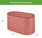 Best Choice Products 4x2x2ft Outdoor Metal Raised Garden Bed, Oval Deep Root - Image 7