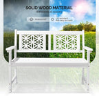 VINGLI 47" Outdoor Wood Bench, All Weather Outdoor Wooden Patio Garden Bench - Image 6