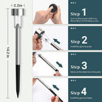 SOLPEX 16 Pack Solar Outdoor Lights Pathway, Stainless Steel Solar Lights - Image 7