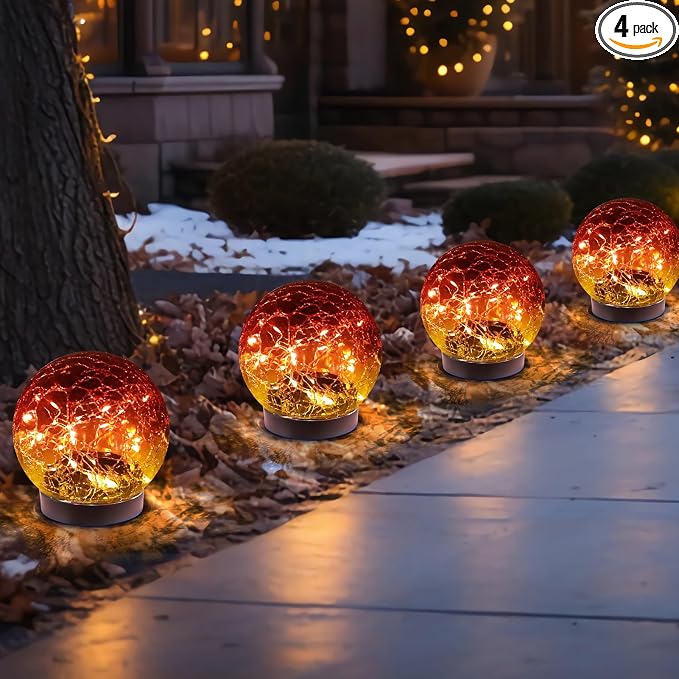 Solar Globe Lights Outdoor Waterproof-Solar Balls-Solar Garden Lights-Orbs by MLKNK