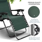 Nestl Zero Gravity Chairs Set of 4, Patio Lounge Chair Outdoor - Image 7