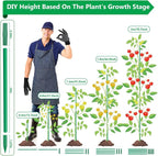 Lezmarket 80 Pack Garden Stakes, Plant Support Stakes, DIY 4ft 5ft 6ft 7ft - Image 3
