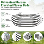 Hexagon Raised Garden Bed, 48 Inch Diagonal & 12 Inch Tall, Galvanized Steel - Image 3