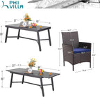 PHI VILLA 9 Piece Large Outdoor Dining Table Set - Image 9