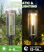 Bright Solar Lights Outdoor 6 Pack, Solar Pathway Lights Waterproof IP65 - Image 5
