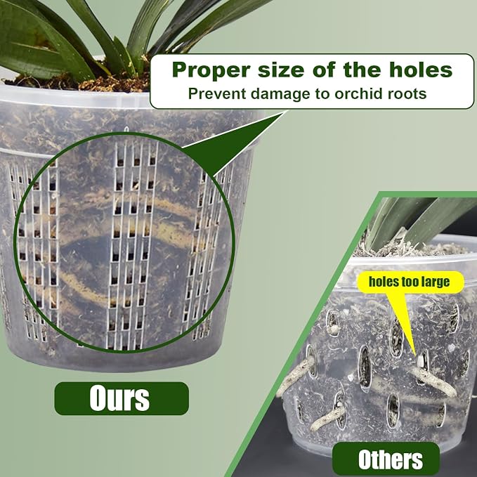 Orchid Pot, 6 Packs of 4.3" Orchid Pots - Image 3