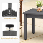 LUE BONA Outdoor Coffee Table Rectangle, 42.5" HDPS Patio Coffee Tables - Image 6