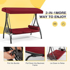 HOMREST 3 Person Outdoor Porch Swing - Image 3