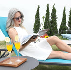 Aluminum Chaise Lounge Chair Outdoor, Foldable Patio Lounge Chair 2 Sets - Image 2