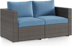 Wisteria Lane Patio Furniture Set, 2 Pieces Wicker Outdoor Furniture Patio Couch - Image 7