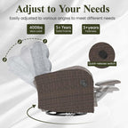 LayinSun Oversized Wicker Outdoor Swivel Glider Recliner - Image 7
