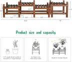 Wood Flower Stand Small Plant Stand Indoor Outdoor Plant Shelf Low Window Shelf - Image 6