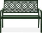 Best Choice Products Outdoor Bench 2-Person Metal Steel Benches Furniture by BestChoiceProducts