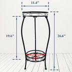 CASIMR 2 Tier Plant Stand Indoor Outdoor, 26.6" Tall Metal Potted Holder Rack - Image 3