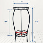 CASIMR 2Pack Plant Stand Indoor Outdoor, 2 Tier 26.6" Tall Metal Potted Holder - Image 3