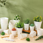 18 Pcs Self Watering Pots Plastic Plant 3 Sizes Flower Plant Pot - Image 5