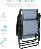 Best Choice Products Folding Zero Gravity Outdoor Recliner Patio Lounge Chair - Image 7