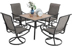 PHI VILLA 5 Piece Outdoor Patio Dining Set, Patio Table & Chair Set Clearance by PHIVILLAThepioneerofcomfortablehouseholdsupplies