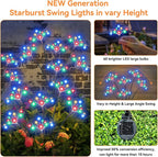 Solar Garden Lights 2 Pack Waterproof Solar Swaying Starburst Light Outdoor - Image 4