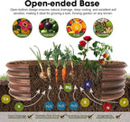 4x2ft Oval Galvanized Raised Garden Bed Kits 16" Tall Outdoor Large Metal - Image 3