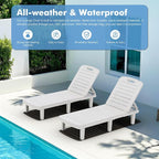 WACASA Outdoor Chaise Lounge Chairs Set of 2, Oversized Lounge Chairs - Image 9