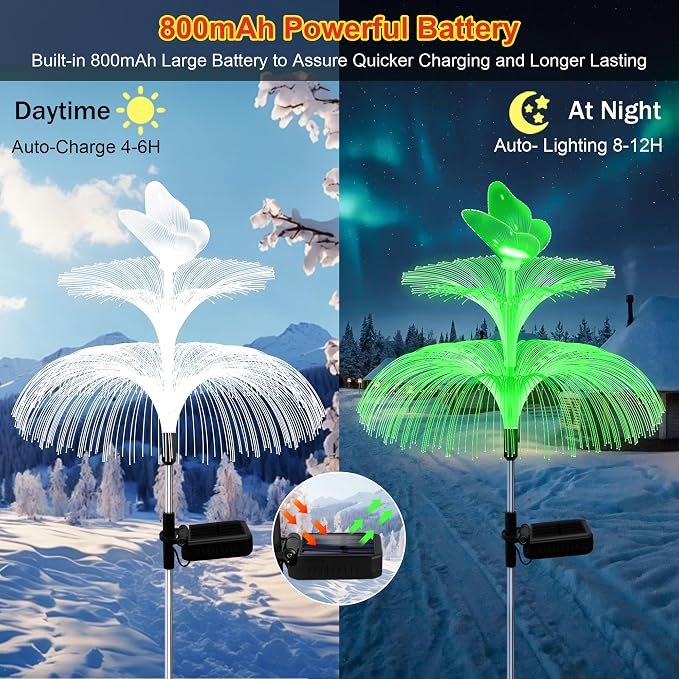 4 Pack Solar Garden Lights, Gardening Birthday Gifts - Image 4