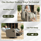 LayinSun Oversized Wicker Outdoor Swivel Glider Recliner - Image 5
