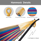 SUNCREAT 2-in-1 Convertible Backyard Fabric Hammock - Image 5