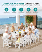 SERWALL Outdoor Dining Chairs Set of 4, All-Weather HDPE Patio Chair - Image 6
