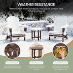 WestinTrends Dylan Adirondack Round Outdoor Side Table, Dark Brown - Image 5