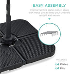 Best Choice Products 4-Piece 174lb Capacity Faux Wicker Cantilever Offset Patio - Image 4