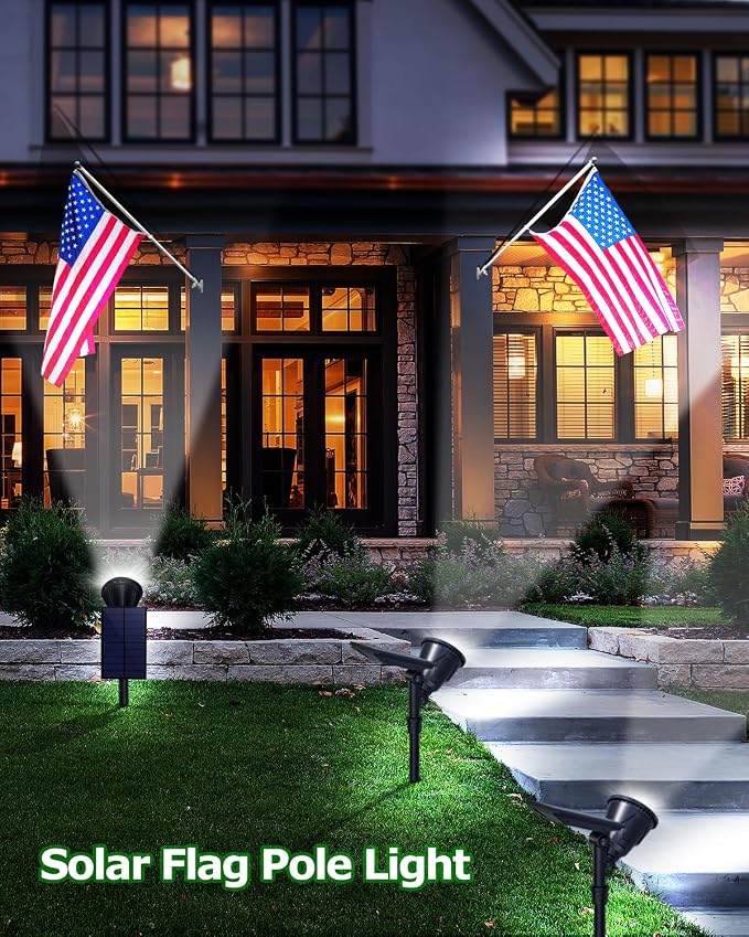 Solar Spot Lights Outdoor, 18 LED Bright Solar Powered Lights Outdoor - Image 2
