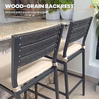 Crestlive Products Outdoor Bar Stools Set of 4, Patio Counter Height Barstools - Image 3