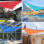 E&K Sunrise 9' x 9' x 9' Sun Shade Sail Triangle Canopy Shade Cover UV Block - Image 2